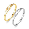Gold Plated Hollow Sun Star Moon Ring Jewlery Stainless Steel Rings
