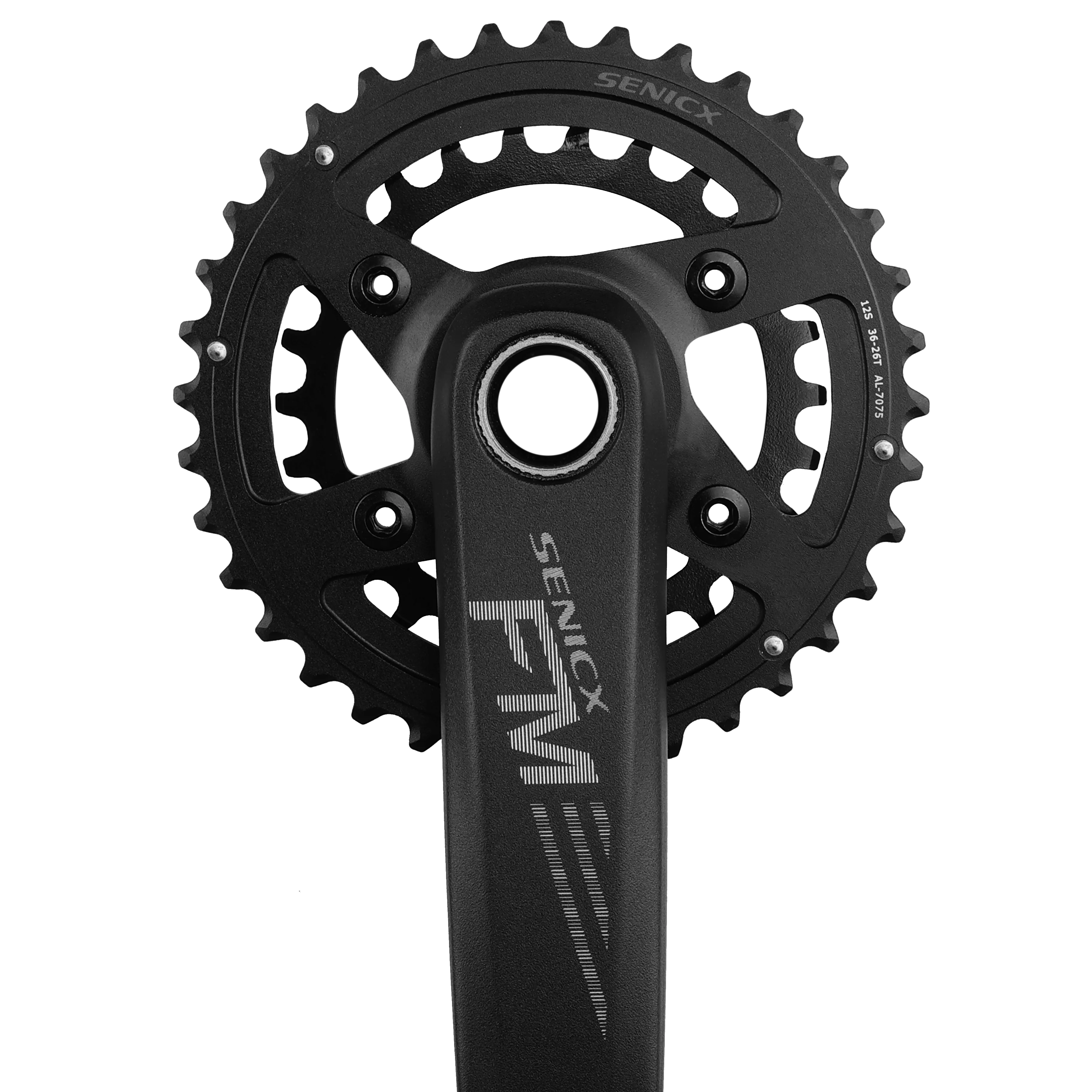 SENICX Mountain Bike Mtb Crankset FC-FM3-B1 26/36T 170mm/175mm Two Sprocket Bicycle Crankset With Bottom Bracket