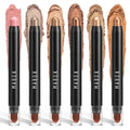 Wholesale Colorful Cosmetic Long Lasting Double Headed Cream Shadow With Brush Shimmer Waterproof Pigmented Eyeshadow Stick