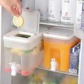 4L Refrigerator Cold Water Kettle Plastic Fruit Juice Bucket Beverage Dispenser Drink Juice Dispenser Battle with Tap