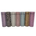 Portable Diamond Gift Vacuum Cup 304 Stainless Steel Shiny Tumbler with Smart Temperature Display Straight Water Bottle