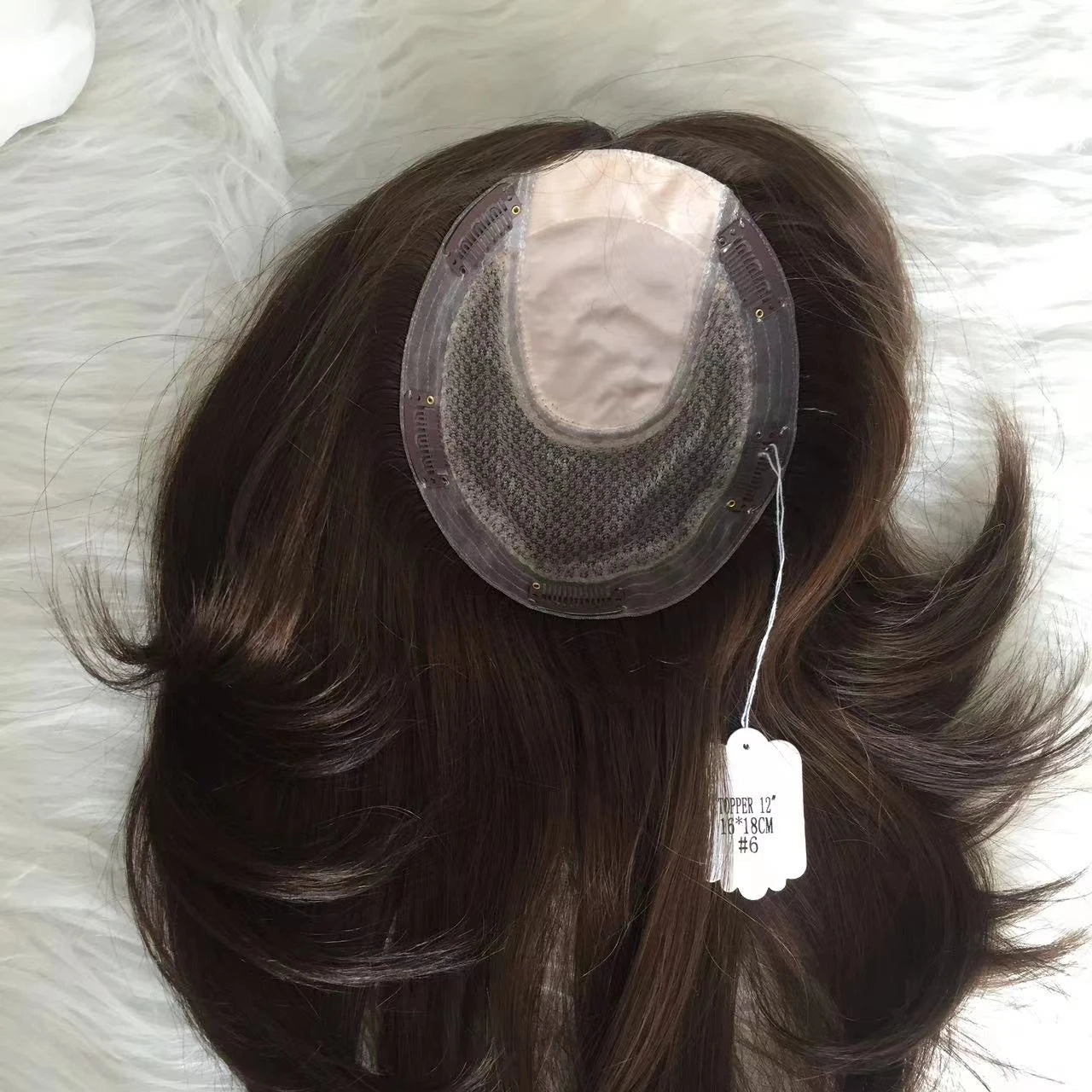 Best Selling Real Human Hair Topper for Women 20inches Natural Color Free Part Silk Net Free Part Scalp Base Hair Toppers