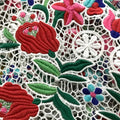 High-end  Multi-color Ted Bakerlinear Designer Lace Water-Soluble Embroidery Guipure Haute Couture Dress Lace Fabric