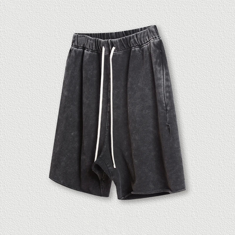 Streetwear Clothing Manufacturer Vintage Heavy Cotton French Terry Sweat Acid Wash Shorts Men
