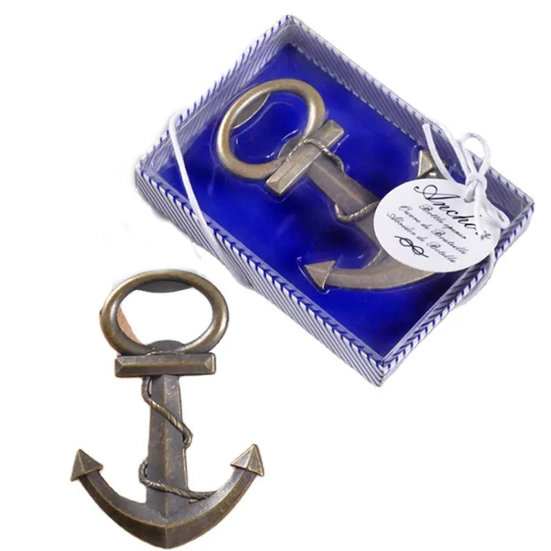 HXY Custom Metal Anchor Bottle Opener Wedding Party Supplies and Souvenirs for Guests