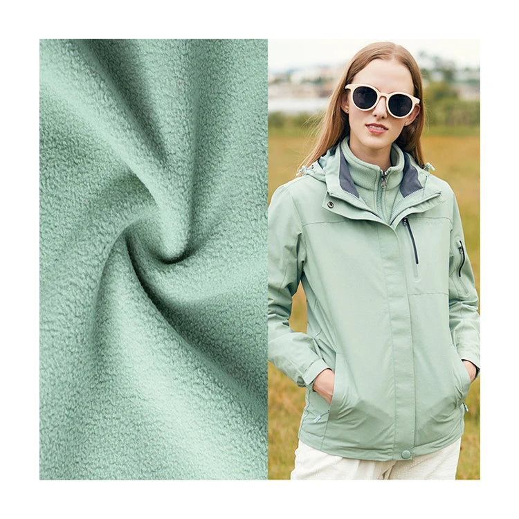 Wholesale Softshell Fabric Liner Add Polar Fleece Warm Composite Fabric Outdoor Waterproof Softshell Fabric