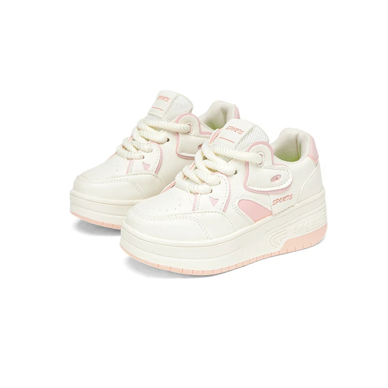 SEVEN Brand Girls & Boys Two-Wheel Casual Sports Shoes Patent Leather Upper Rubber Outsole Breathable Rollerskate Shoes