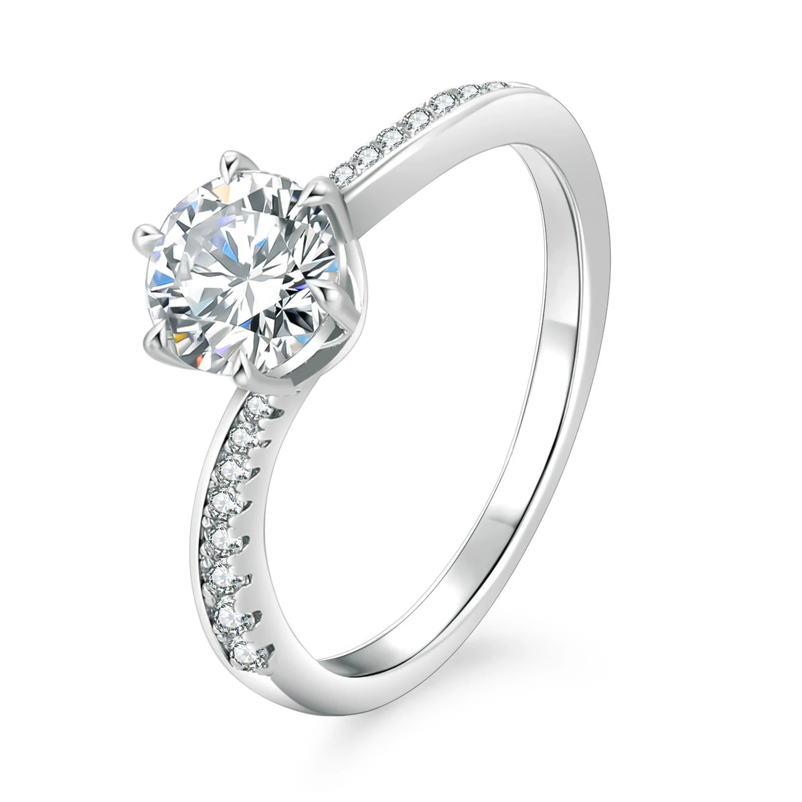 18K Pure Gold IGI Certified LAB GROWN Round Cut Diamond Prong Set Solitaire Diamond Engagement Promise Bridal Ring for Women