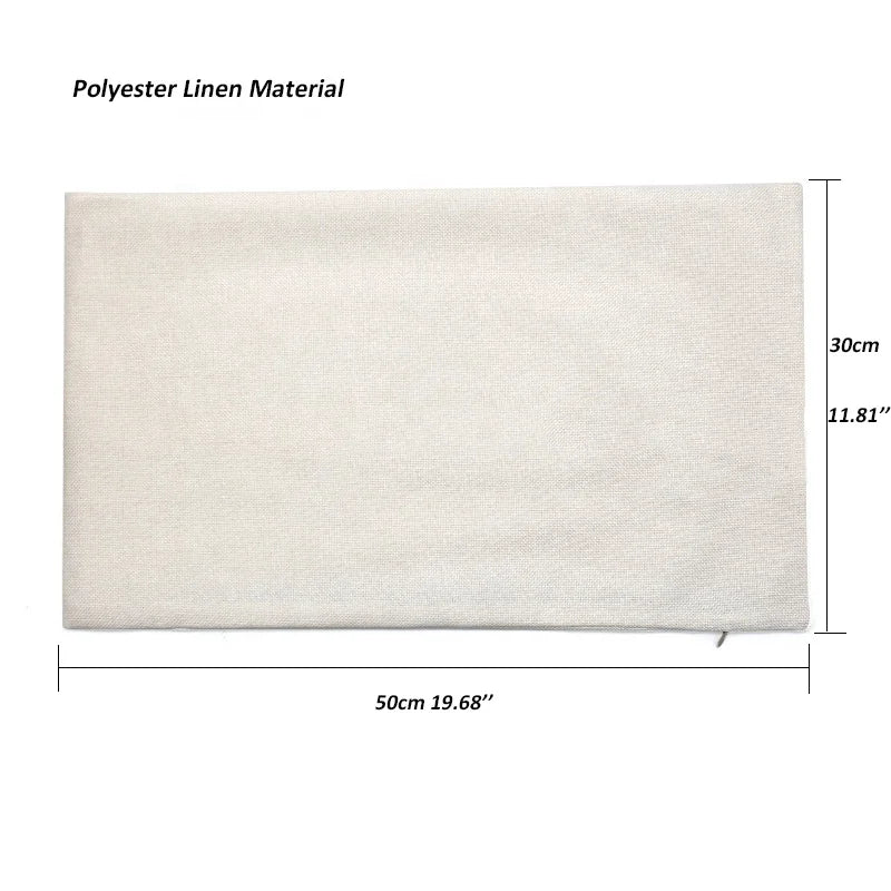 DIY Blank Custom Linen Lumbar Pillow Case Cover Sublimation Sofa Decoration Seat Cushions