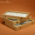 WYP Exquisite Linen Jewelry Display Tray for Earring Ring Holder Bracelet Necklace