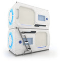 WE Modern White Eco-Friendly V0 Grade ABS Capsule Bed with Desk for Hotel Bedroom Pod Apartment School Use