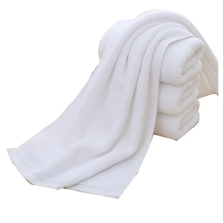 70*140cm 100% Cotton Hotel Bath Towels for Adults 400g Water Absorption Soft White Bath Towel for Disposable Hotel Towel