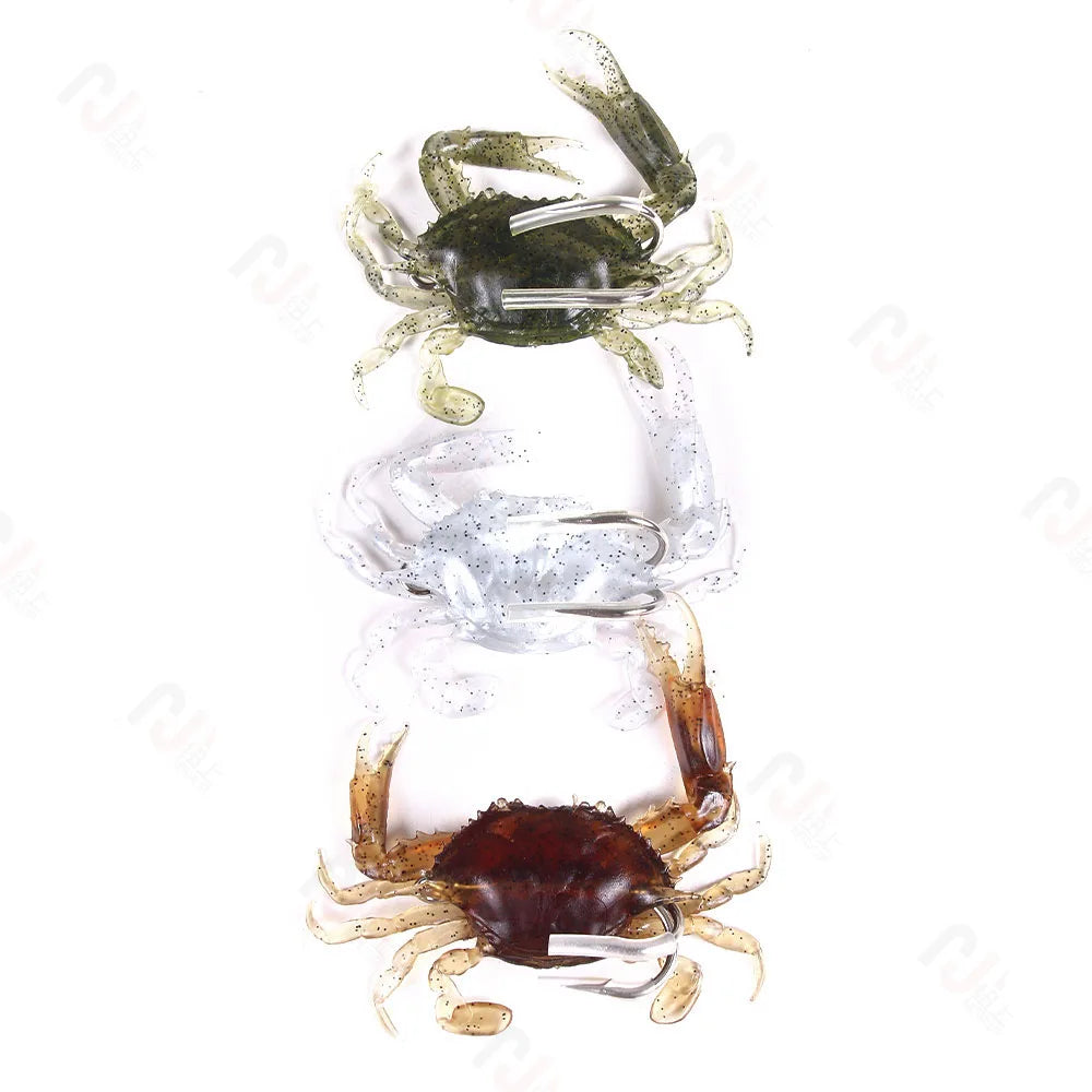 8cm/19g Soft Fishing Crab Lures Bait Artificial with Hooks Lure Pesca Carp Soft Fishing Lure