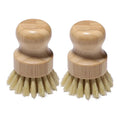 Wholesale Round Handle Pot Cleaning Brush Eco Friendly Bamboo Dish Brush for Kitchen