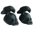 Custom Made Animal Raven Crow Crystals Stone Black Obsidian Crystal Skulls for Fengshui Decoration