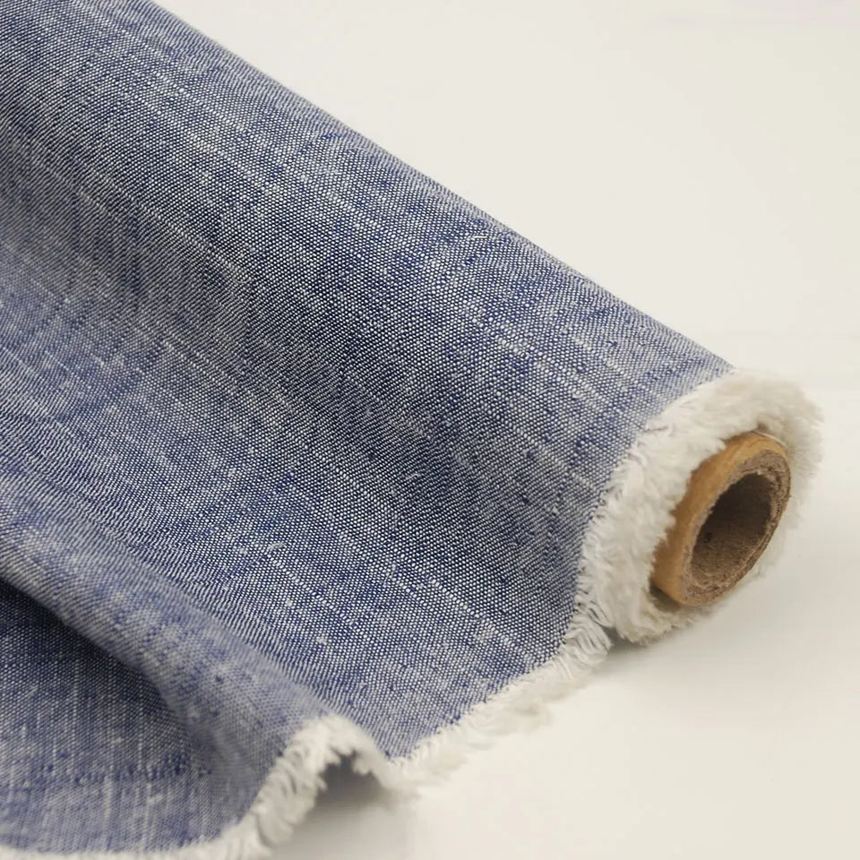 Two-tone 12s Slub Look Summer Branded 70 30 Rayon Blend Flax Textiles and Fabrics Linen