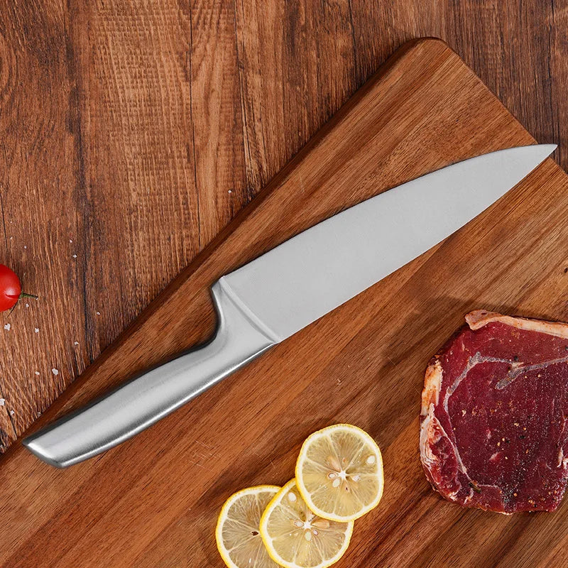Stellar Wholesale 3Cr13 Stainless Steel 8 Inch 2.2mm Chef Knife Set 7-Piece Ambidextrous Polished Straight Edge Gift Box