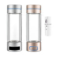Hydrogen Rich Glass PEM Water Bottle with Facial Mister & Engine 260ml Capacity CE Certified