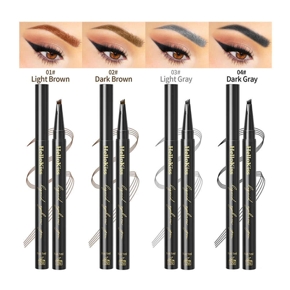 Eyebrow Tint Eyebrow Pencil Lamination Long-lasting Waterproof 4 Head Water Eyebrow Pencil