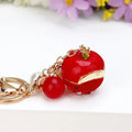 2024 Wholesale Christmas Gift Apple Car Key Chain Female Bag Pendant Metal Key Chain Ring
