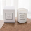 Bulk Christmas Birthday White Matte Glass Jar Fragrance Oil Aromatherapy Soy Wax Own Brand Luxury Scented Candle Gift Set