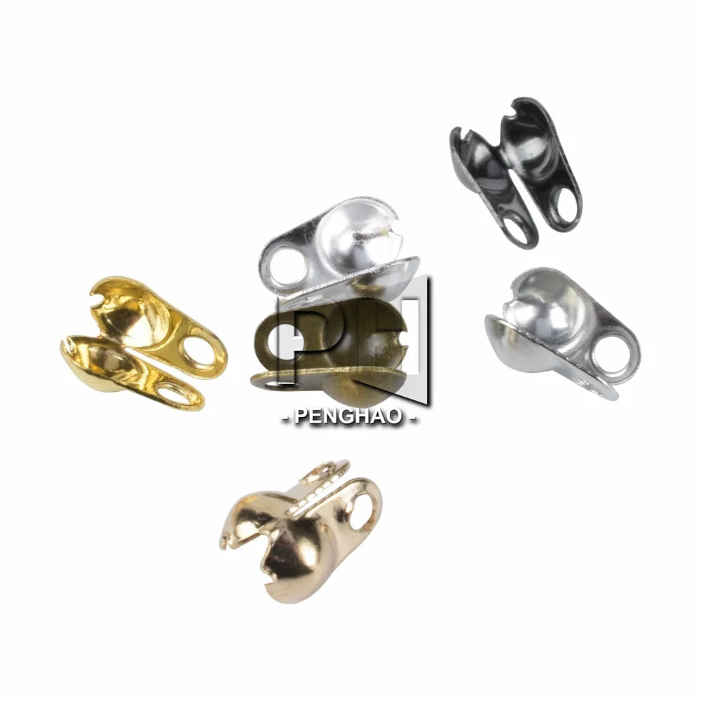 Crimps End Beads for Ball Chain Jewelry Accessories Necklace Bracelet Connectors Clasps for Jewelry Making Supplies