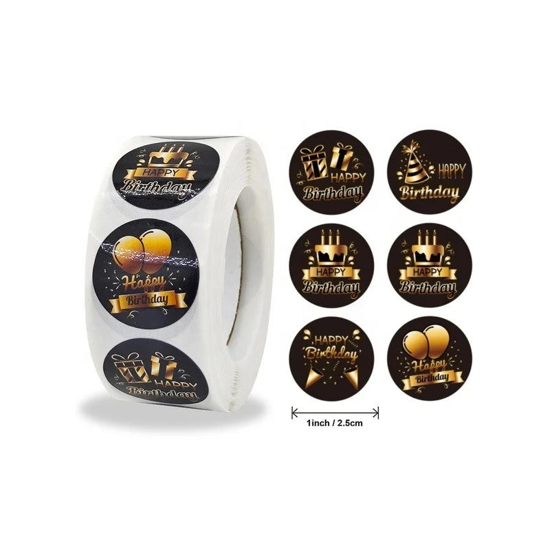 KYW Decorative Cartoon Round Adhesive Sticker Roll Custom Logo Christmas Packaging Label for Craft Use Wholesale