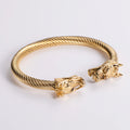ORDRM Dragon Men Bangle Jewellery Stainless Steel Twisted Cable Bracelet