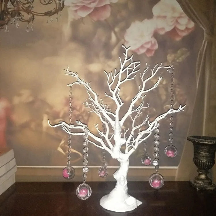 M301 Silver Gold White Manzanita Trees Jewelry Organizer Rustic Wedding Decoration Silk Manzanita Tree Centerpieces