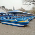Hot Sale 4-person Dolphin Pedal Boat Self-draining Long Strong Hull Water Park Outdoor Playground Sport Foot Power