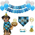 Luxury Dog Birthday Party Decoration Set Polyester Paw Banner and Bandana Hat Printed Pattern Birthday Supplies