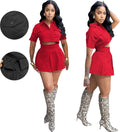 New 2024 Custom Polyester Fabric Clothing Pajama 2 Piece Set Crop Top Shirt and Mini Dress Women Tracksuit Outfits
