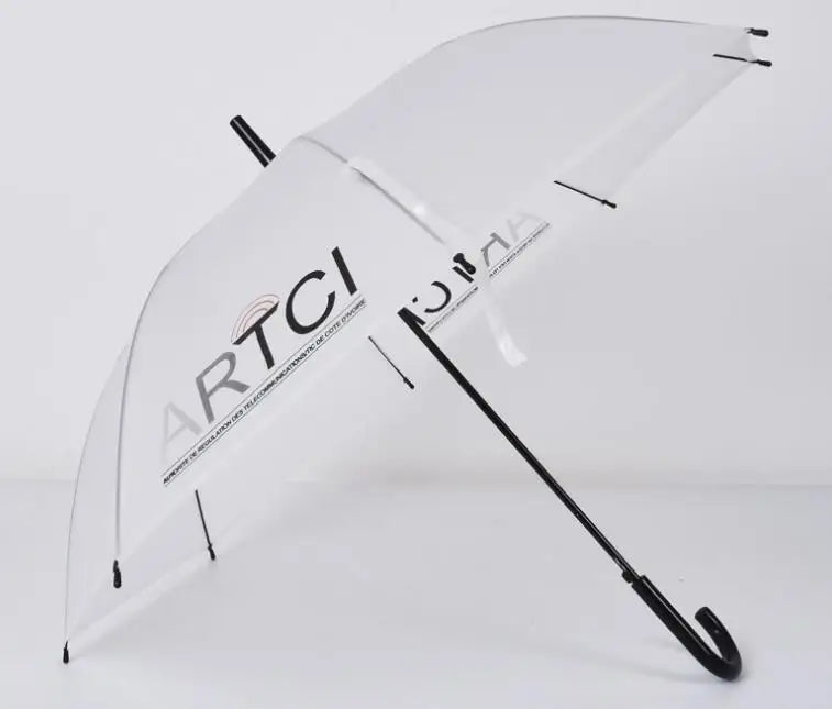 New Semi Custom Automatic Transparent POE PVC Dome Bubble Umbrella Straig Clear Umbrella Dome Parapluie Transparent Umbrella