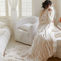 Wholesale Fur Like Rabbit  Leisure  Thickened Winter Sofa  Ins Faux Fur Blanket