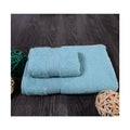 QUNZHEN Factory Wholesale Custom Color Blue Luxury Shower Hotel Towel Set