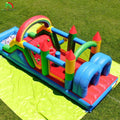 Outdoor Party Kids PVC Commercial Grade Inflatable Obstacle Course Bounce House with SlidesBall PitBlower ClimbingObstacles