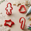 Plastic Christmas Cookie Cutter Set 8 Pcs Fondant Biscuit Dough Cookie Cutter Mold Tool Baking Decorating