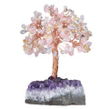 Natural Amethyst Flower Original Ore Irregular Gravel Base Money Tree Copper Wire Wrapped Crystal Leaves Wealth Tree