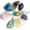 Natural Stone Pendants Irregular Shape Mixed Stone Pendants Crystal Healing Stone Charms for Jewelry Making Necklace