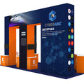 Portable Trade Show Display Wall 3x6 Easy Installation Aluminum Frame + Tension Fabric Customized Color Accept Customized Logo