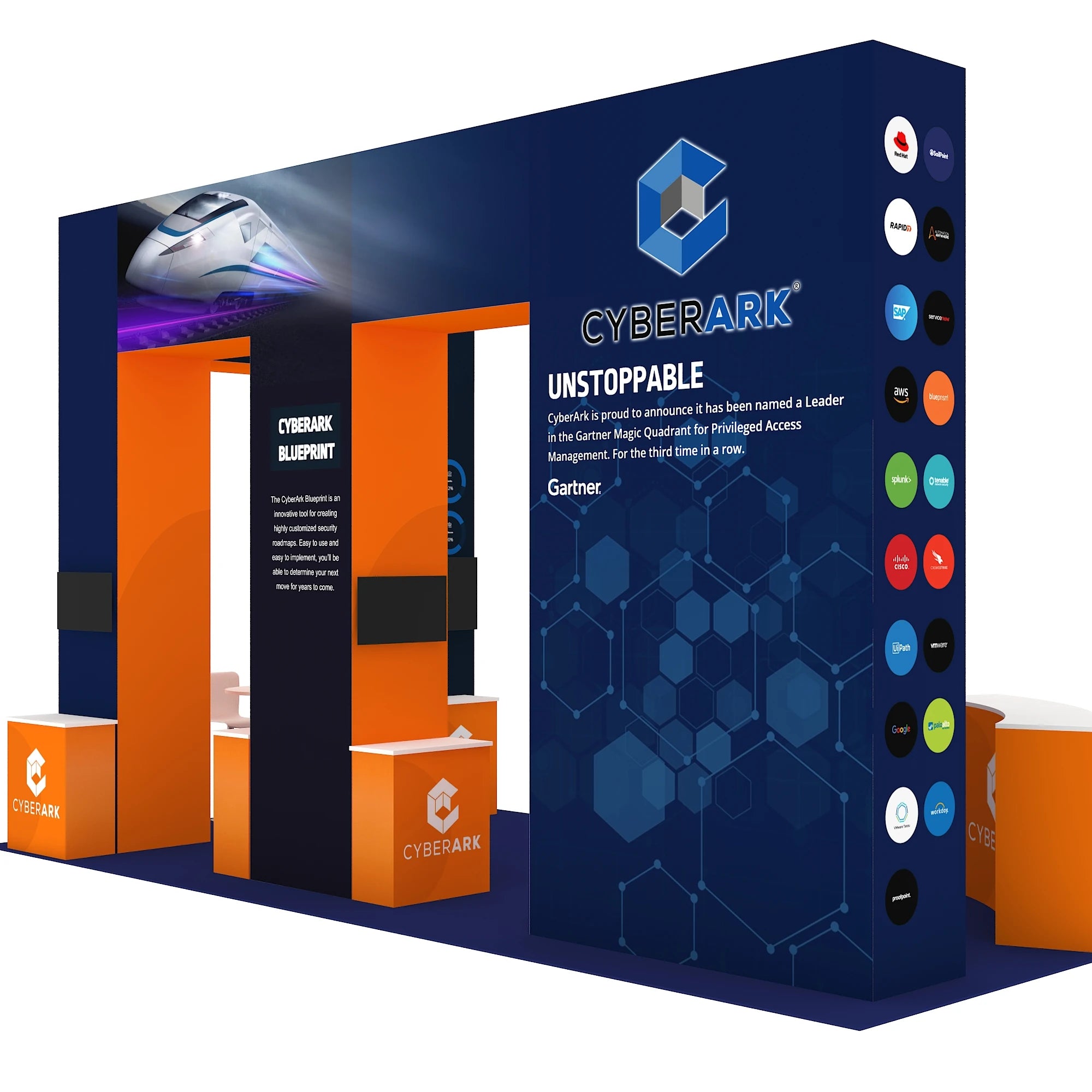 Portable Trade Show Display Wall 3x6 Easy Installation Aluminum Frame + Tension Fabric Customized Color Accept Customized Logo