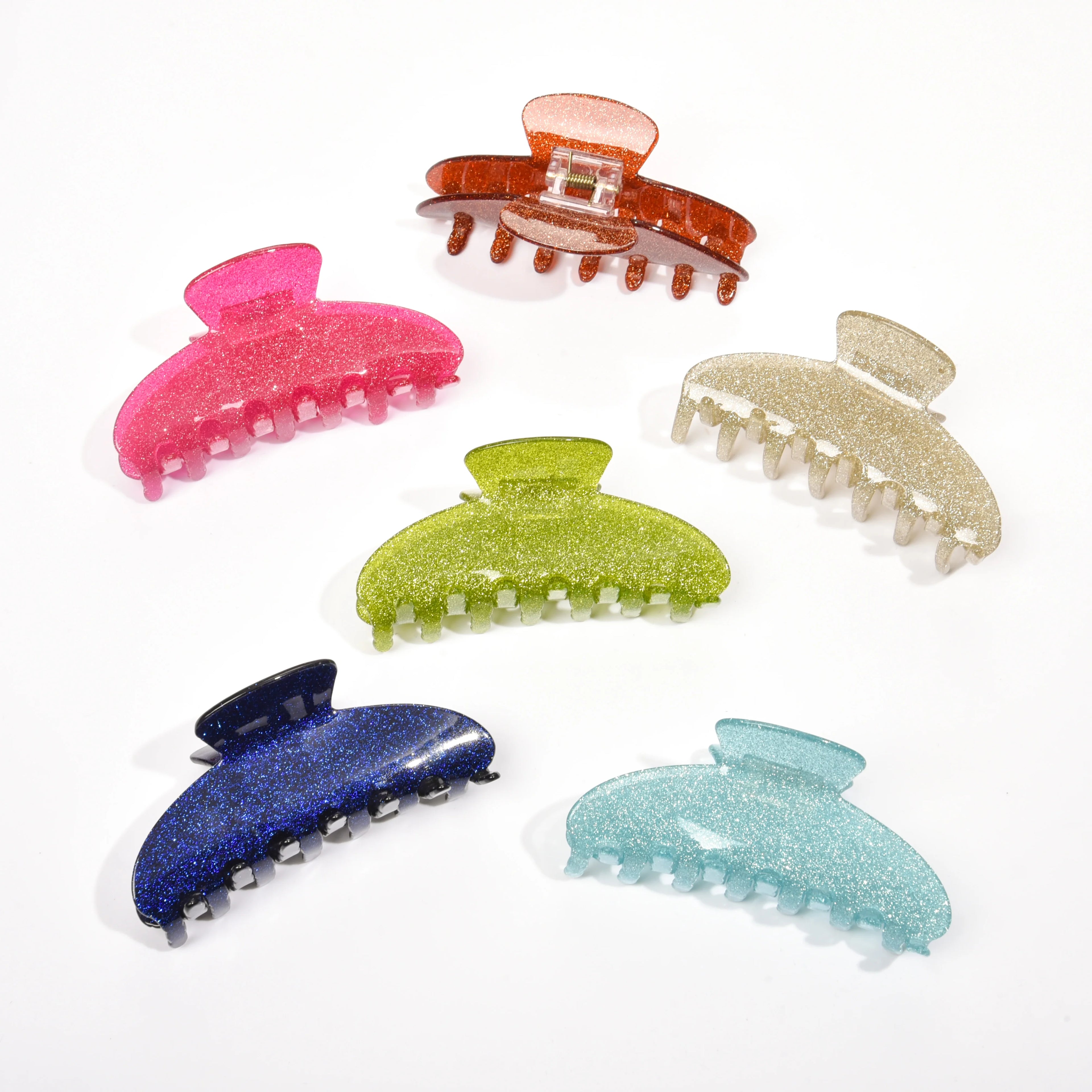 YHJ Hot Sale Hair Claw Fashionable Solid Color Acetate Hair Claw Custom Hair Claw for Women