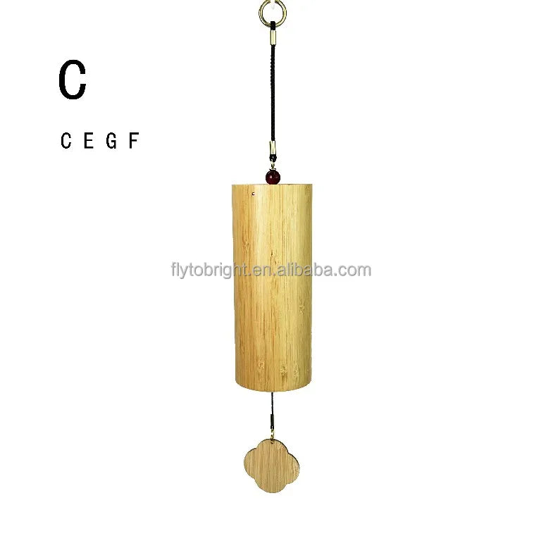 Bamboo Wooden Memorial Wind Chimes for Outdoor Garden Patio Home Decoration Meditation Relaxation Chord G-B-D-C-A-E-F