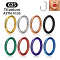 G23 ASTM F136 Titanium Septum Piercing Nose Ring Hoops 16/18/20G Hinged Segment Ear Tragus Cartilage Helix Earrings Body Jewelry