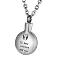 Angel wings Cremation Jewelry Stainless Steel Round wings Urn Holder Memorial Urn Keepsake Necklace Pendant Ashes Urn Cremation