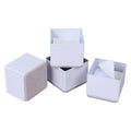 Durable Solid Steel and Felt Pad White Anti-Slip Self-Adhesive Foot Pads Anti Scratch Bed and Furniture Risers 60x30mm Square