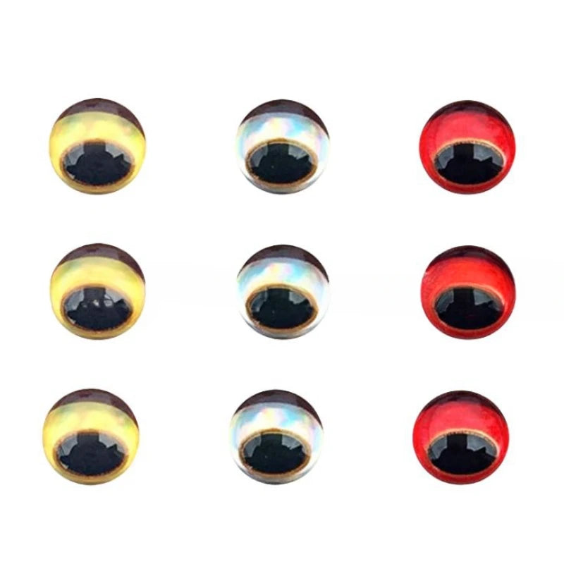 Hot Sale Fishing Lure Eyes 3D Simulation Eyeball Down Crankbait Minnow Popper DIY Artificial Fish Eyes with Eyebrow