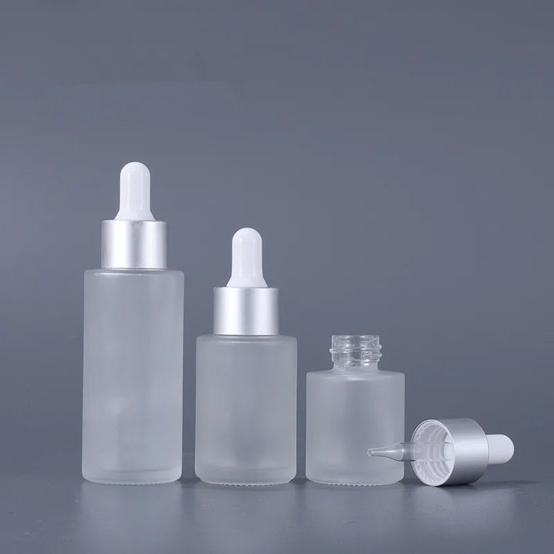 20ml Flat Shoulder Glass Dropper Bottle Small 20 Ml Frosted Glass Essential Oil Bottle With Dropper 20ml Serum Oil Bottle