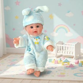 Custom Vinyl Plastic 12 Inch Handmade Reborn Baby Dolls with Changeable Clothing for Kids-Nathaniel Brand
