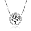 Fancy Design Nickel Free 925 Sterling Silver Necklaces White Gold Handmade Wishing Tree of Life Necklace